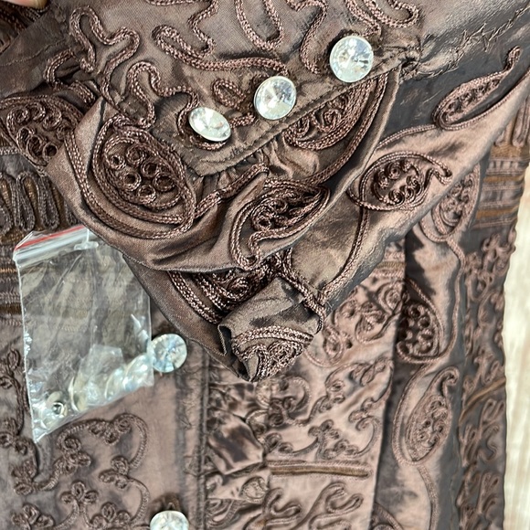 Agora Ruffle Jacket with Jewel Accents - Medium NWOT - Picture 4 of 5
